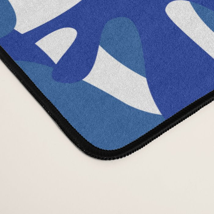 Abstract organic plant leaf shape pattern Desk Mat Gallery Image 4