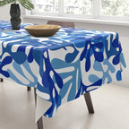 Abstract organic plant leaf shape pattern Tablecloth Gallery Image 3
