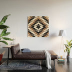 Urban Tribal Pattern No.13 - Aztec - Concrete and Wood Wood Wall Art Gallery Image 2