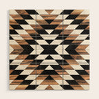 Urban Tribal Pattern No.13 - Aztec - Concrete and Wood Wood Wall Art Gallery Image 1