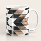 Urban Tribal Pattern No.13 - Aztec - Concrete and Wood Coffee Mug Gallery Image 1