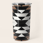 Urban Tribal Pattern No.13 - Aztec - Concrete and Wood Travel Mug Gallery Image 1