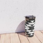 Urban Tribal Pattern No.13 - Aztec - Concrete and Wood Travel Mug Gallery Image 4