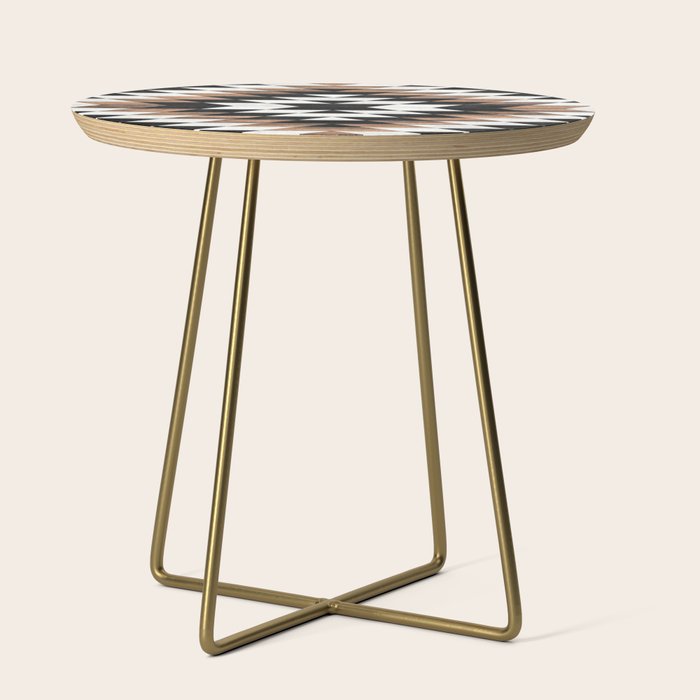 Urban Tribal Pattern No.13 - Aztec - Concrete and Wood Side Table Gallery Image 1