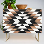 Urban Tribal Pattern No.13 - Aztec - Concrete and Wood Credenza Gallery Image 1