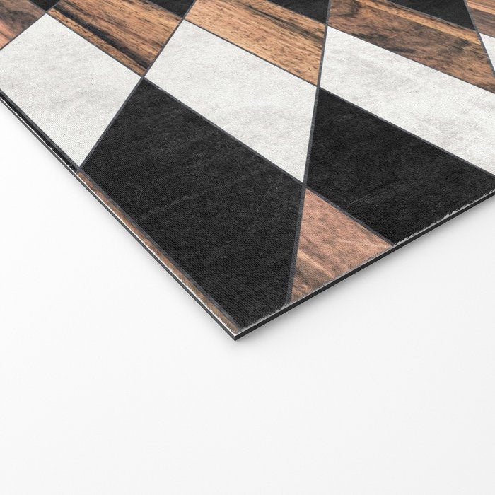 Urban Tribal Pattern No.13 - Aztec - Concrete and Wood Welcome Mat Gallery Image 2