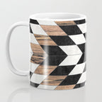Urban Tribal Pattern No.13 - Aztec - Concrete and Wood Coffee Mug Gallery Image 3