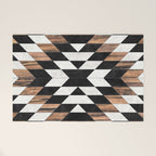 Urban Tribal Pattern No.13 - Aztec - Concrete and Wood Welcome Mat Gallery Image 1