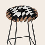 Urban Tribal Pattern No.13 - Aztec - Concrete and Wood Stool Gallery Image 2
