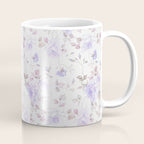 Lavender gray elegant vintage roses floral Coffee Mug Gallery Image 1