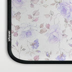 Lavender gray elegant vintage roses floral Laptop Sleeve Gallery Image 3