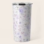 Lavender gray elegant vintage roses floral Travel Mug Gallery Image 1