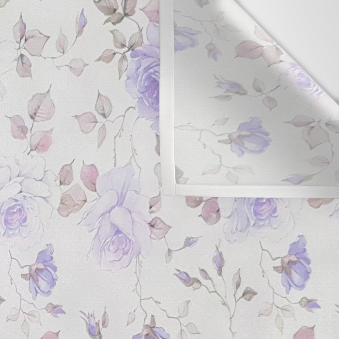 Lavender gray elegant vintage roses floral Wall Tapestry Gallery Image 3