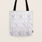 Lavender gray elegant vintage roses floral Tote Bag Gallery Image 1
