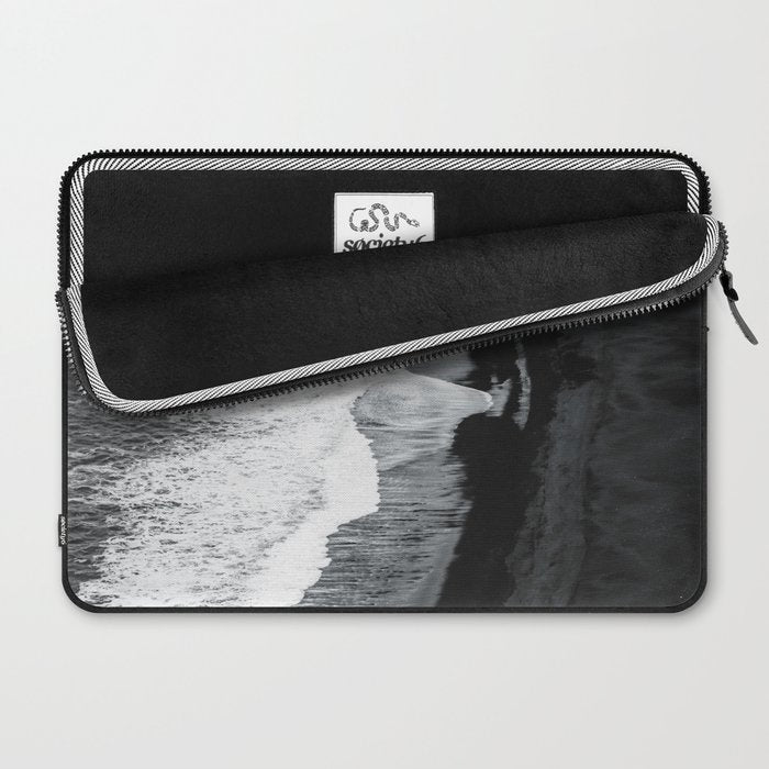 Beach Black And White Laptop Sleeve Gallery Image 2