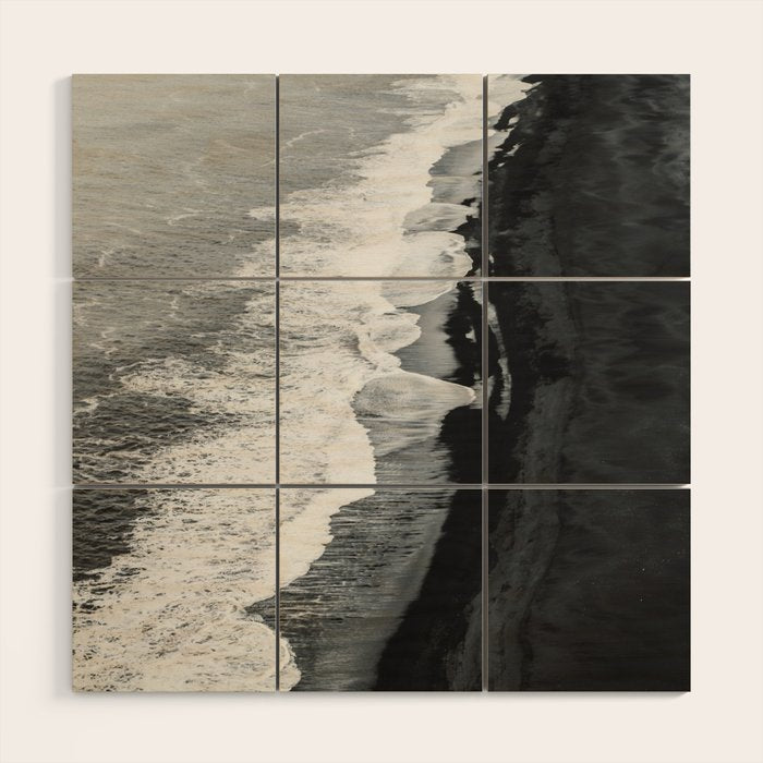 Beach Black And White Wood Wall Art Gallery Image 1