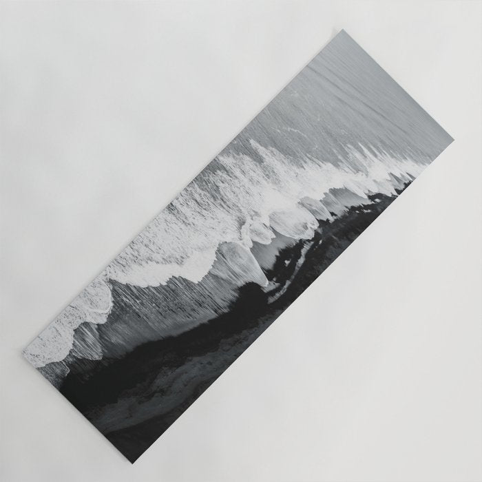 Beach Black And White Yoga Mat Gallery Image 1