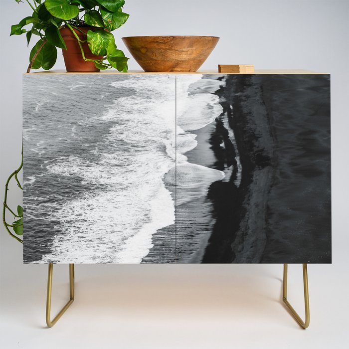 Beach Black And White Credenza Gallery Image 1