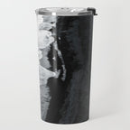 Beach Black And White Travel Mug Gallery Image 2