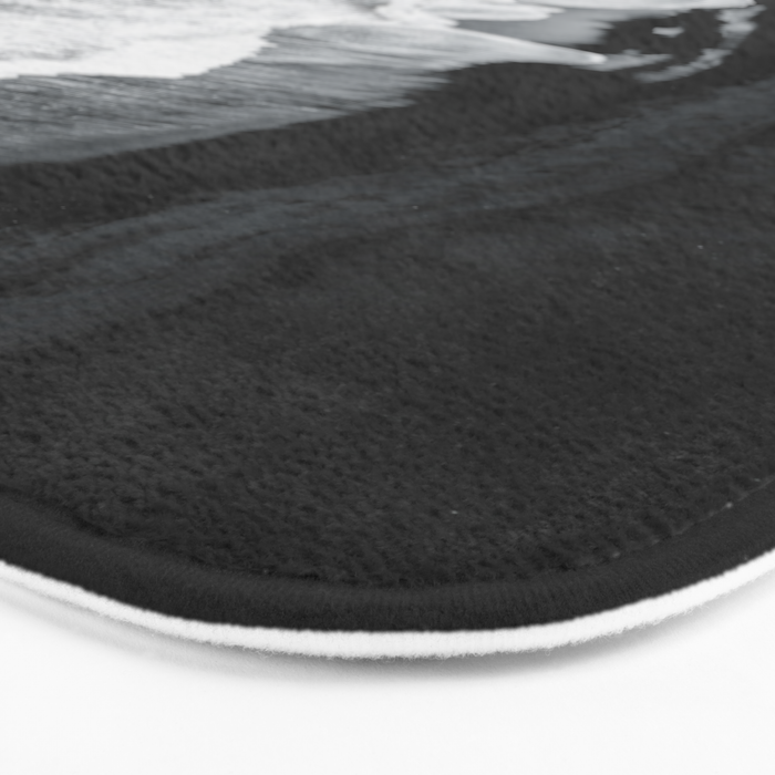 Beach Black And White Bath Mat Gallery Image 3