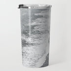 Beach Black And White Travel Mug Gallery Image 3