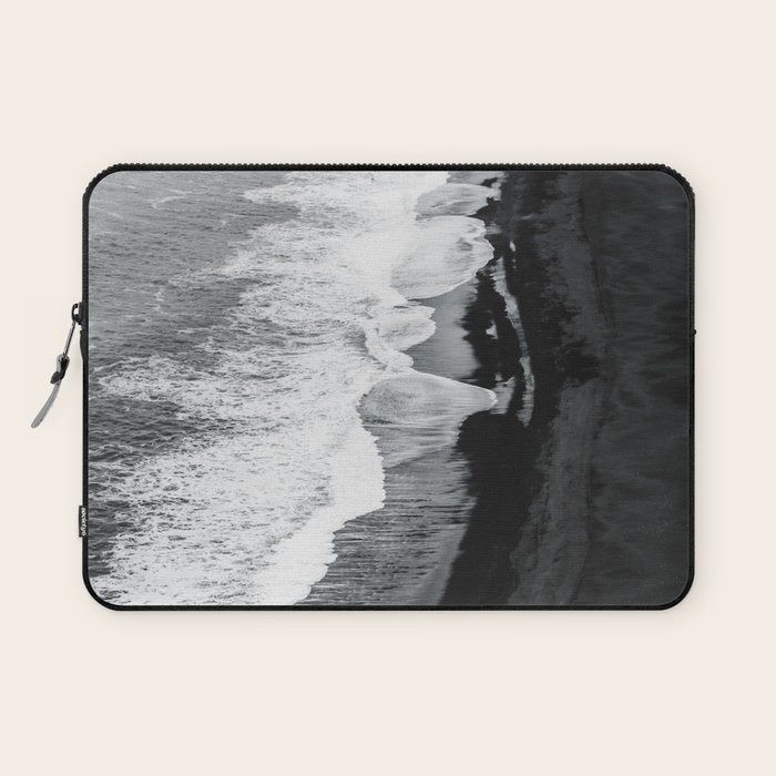 Beach Black And White Laptop Sleeve Gallery Image 1