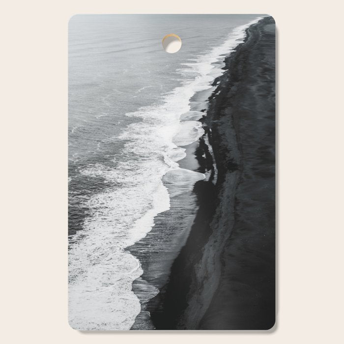 Beach Black And White Cutting Board Gallery Image 1
