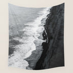 Beach Black And White Wall Tapestry Gallery Image 4