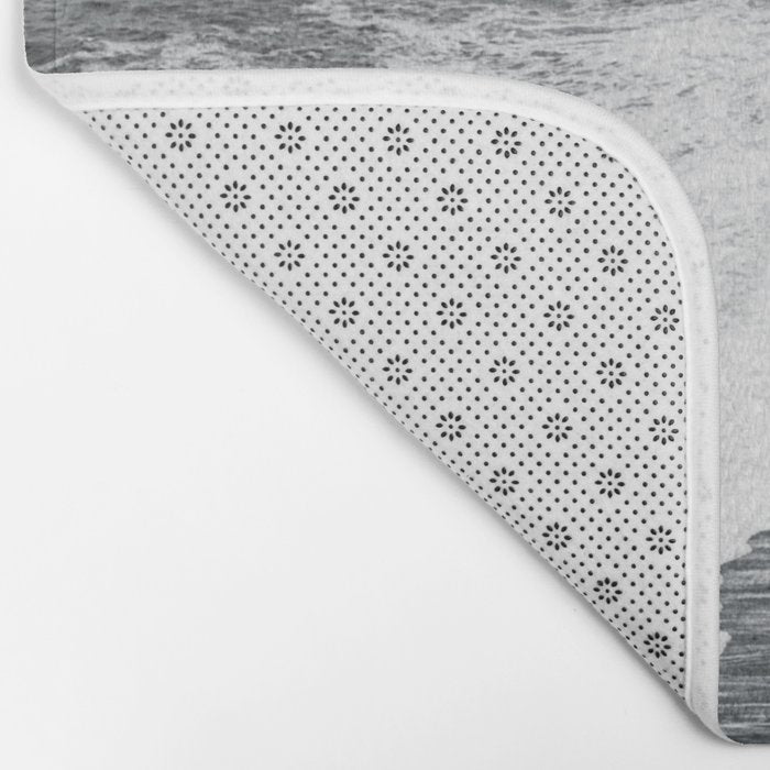 Beach Black And White Bath Mat Gallery Image 2