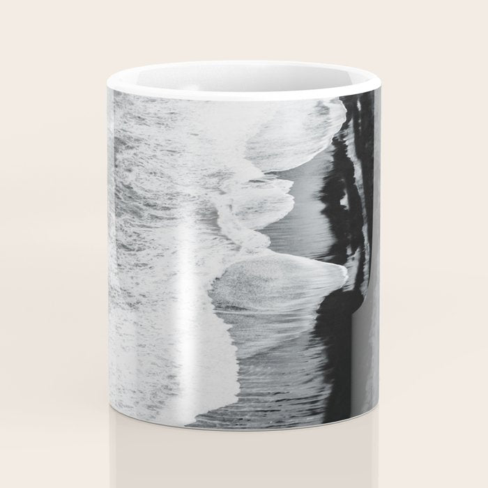 Beach Black And White Coffee Mug Gallery Image 4