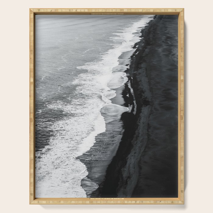 Beach Black And White Serving Tray Gallery Image 1