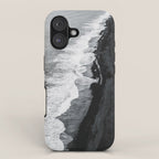 Beach Black And White iPhone Case Gallery Image 1
