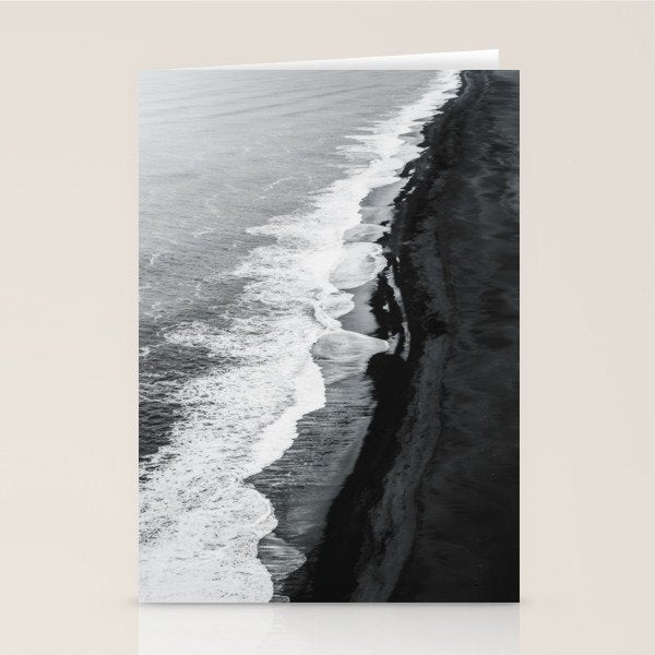 Beach Black And White Stationery Card Gallery Image 1