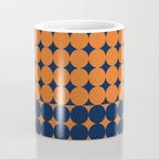 Abstraction Shapes 30 in vintage Orange and Navy Blue Coffee Mug Gallery Image 4