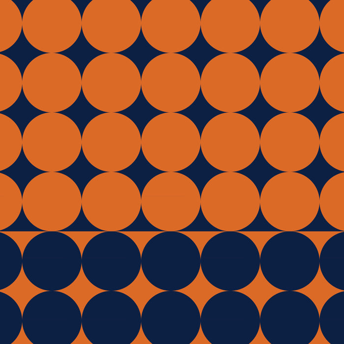 Abstraction Shapes 30 in vintage Orange and Navy Blue Coffee Mug Gallery Image 2