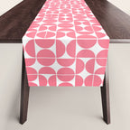 Mid Century Modern Geometric 04 Pink Table Runner Gallery Image 1