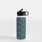 Minimal Boho Striped Teal Water Bottle Gallery Image 1