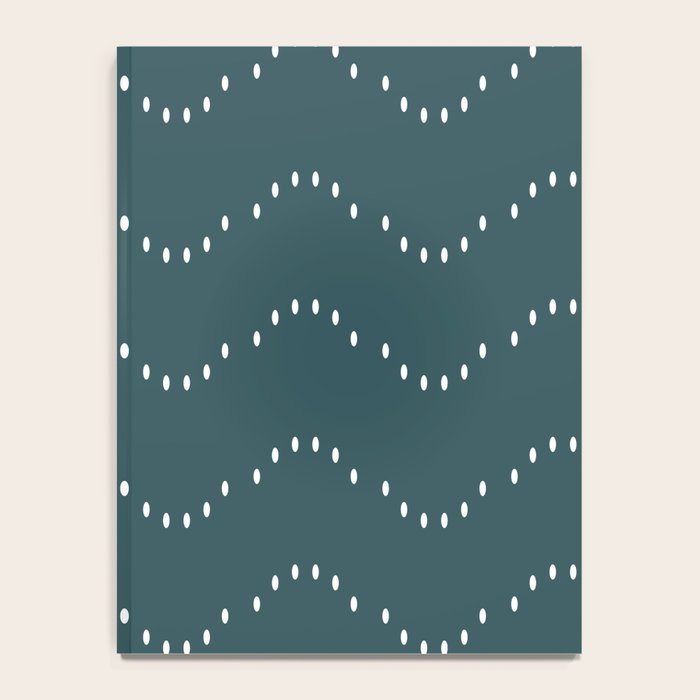 Minimal Boho Striped Teal Notebook Gallery Image 4