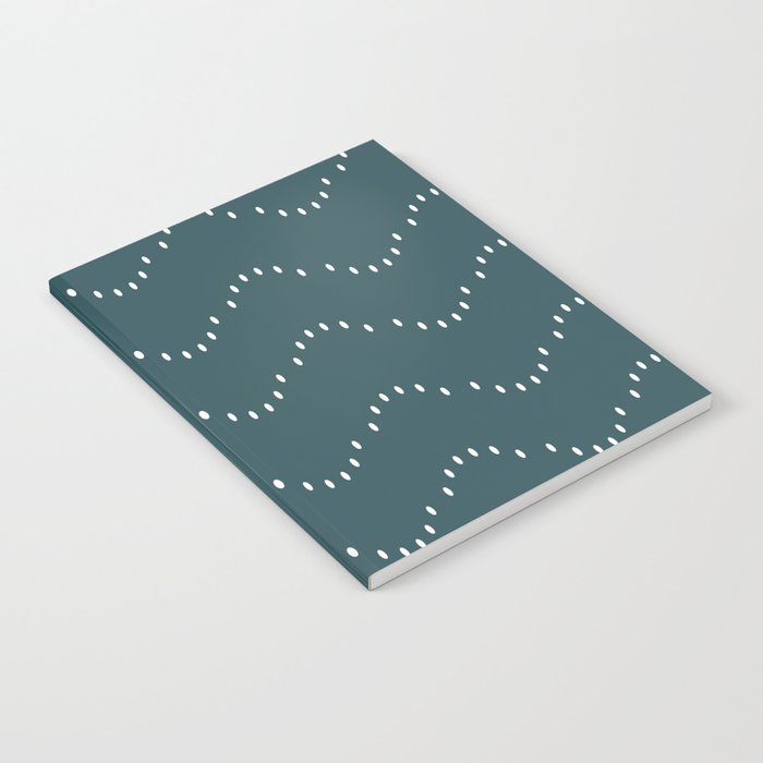 Minimal Boho Striped Teal Notebook Gallery Image 1