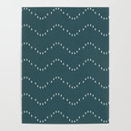 Minimal Boho Striped Teal Poster Gallery Image 4