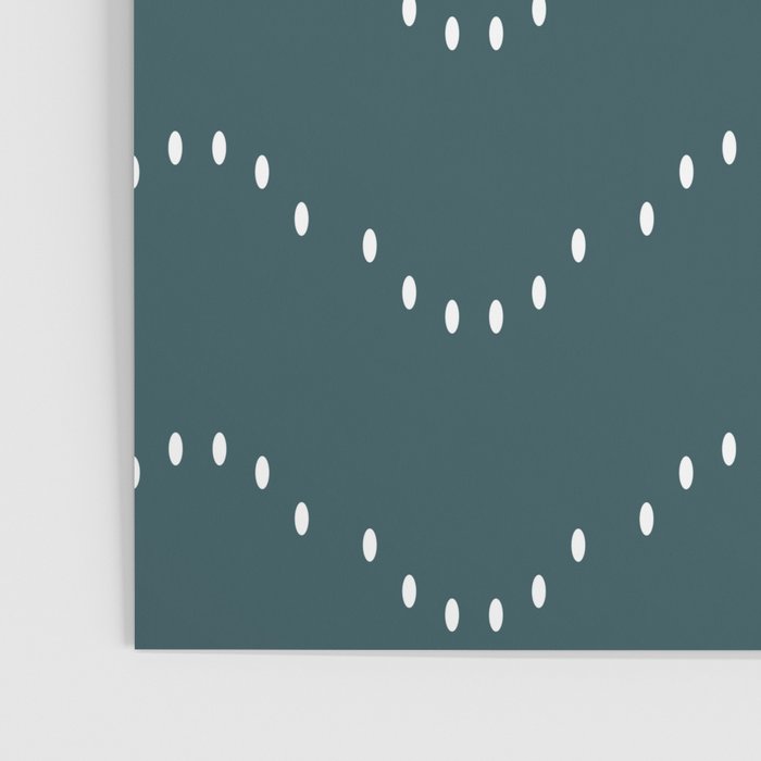 Minimal Boho Striped Teal Poster Gallery Image 3