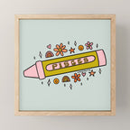 Pisces Crayon Mini Art Print Gallery Image 1