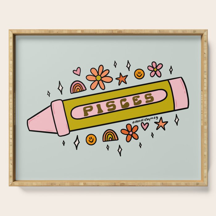 Pisces Crayon Serving Tray Gallery Image 1