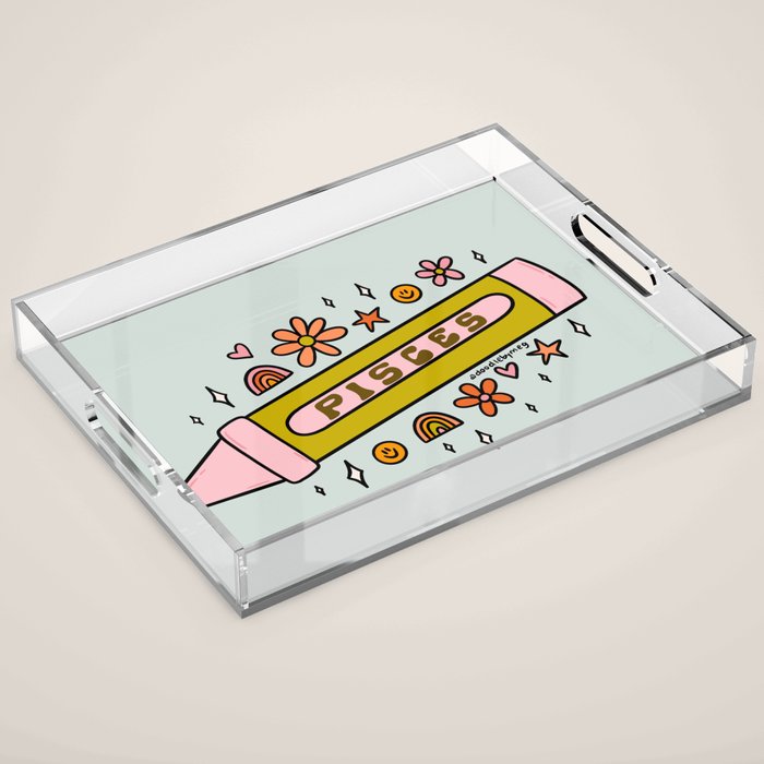 Pisces Crayon Acrylic Tray Gallery Image 1