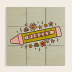 Pisces Crayon Wood Wall Art Gallery Image 1