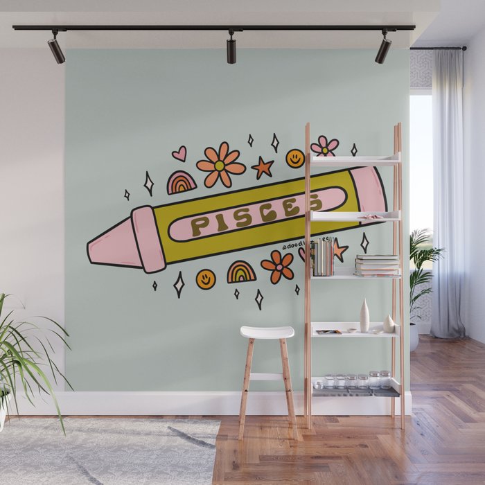 Pisces Crayon Wall Mural Gallery Image 1
