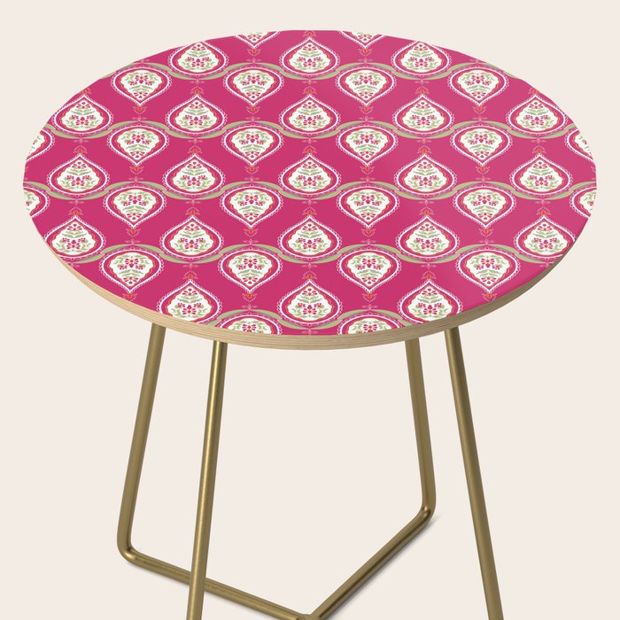 Block Print Blooms Side Table Gallery Image 2