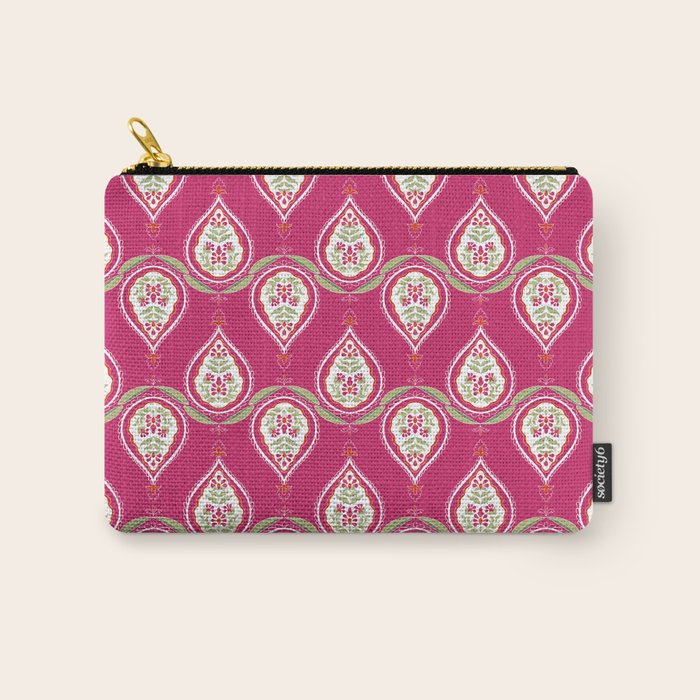 Block Print Blooms Carry All Pouch Gallery Image 1