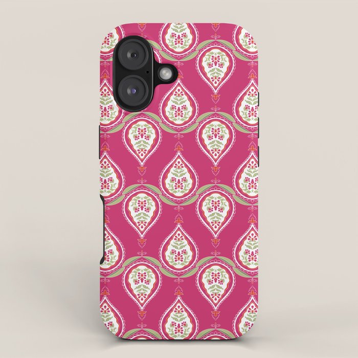 Block Print Blooms iPhone Case Gallery Image 1