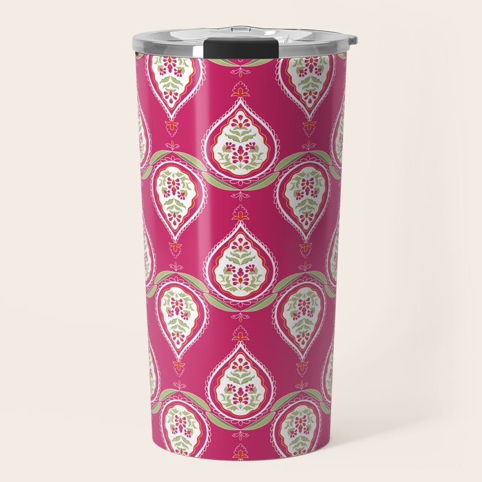 Block Print Blooms Travel Mug Gallery Image 1